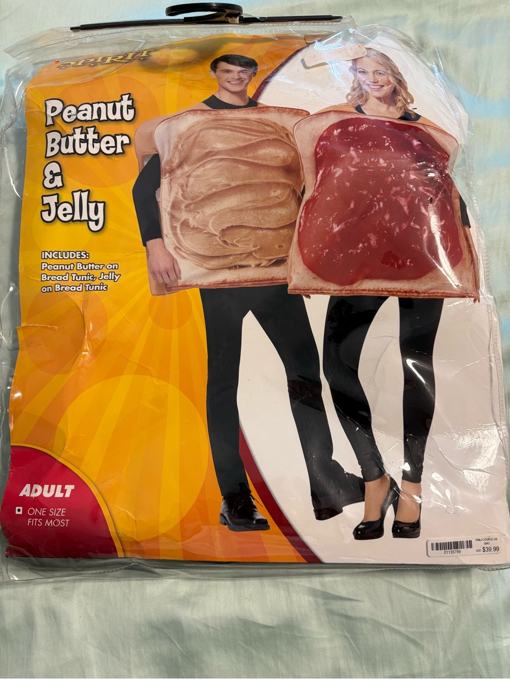 Peanut Butter & Jelly Adults Costume - 2 suits